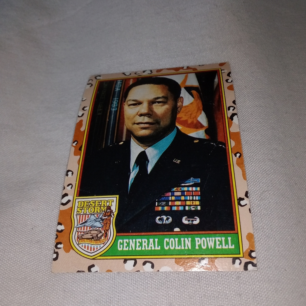 1991 Topps Desert Storm Collector Card General Colin Powell #2